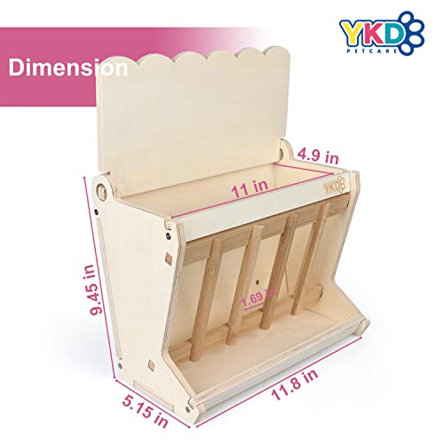 Pet Wooden Hay Feeder for Rabbits, Guinea Pigs, and Chinchillas