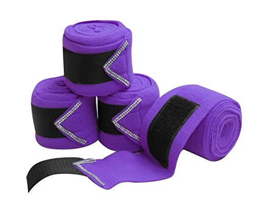 Fleece Polo Wraps w/Rhinestones - color: Purple