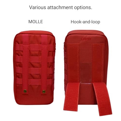 156-Slot Ampoule Case 1-10ml Medical Storage Organizer 12.6" EMT Bag Red