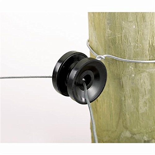 Electric Fence Insulator, High-Strain Corner & End Post, Black, 10-Pk.