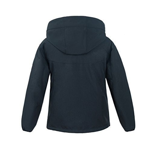 M2C Boys Girls Hooded Windbreaker Fleece Lined Softshell Jacket - color: Black, size: 4T