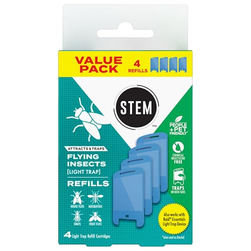 STEM Flying Insect Light Trap Refill Cartridges, Insecticide-Free, 4 Count