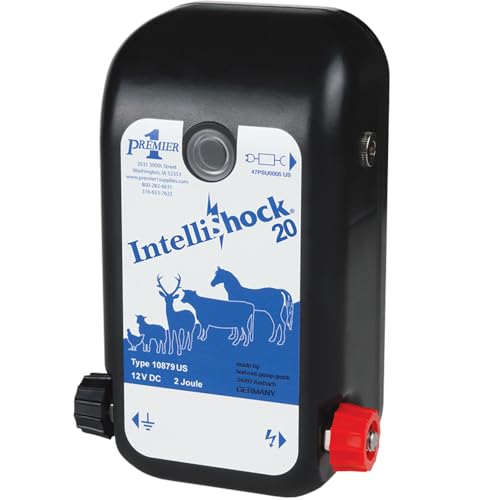 Premier 1 IntelliShock 20 AC/DC Fence Energizer, 2.0 Joule