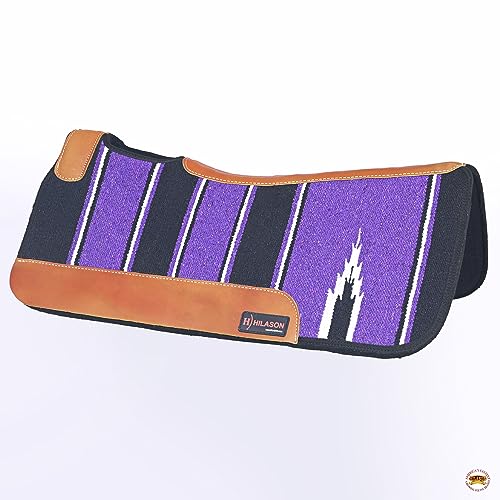 HILASON Western Wool Felt Horse Saddle Pad Black 32x32