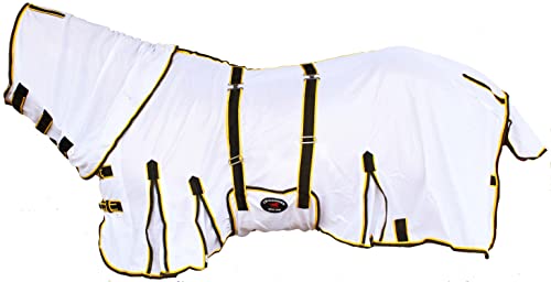 60" Horse Light Summer Spring Airflow Mesh Neck 73152 - color: Neck White Yellow Black, size: 60 inches