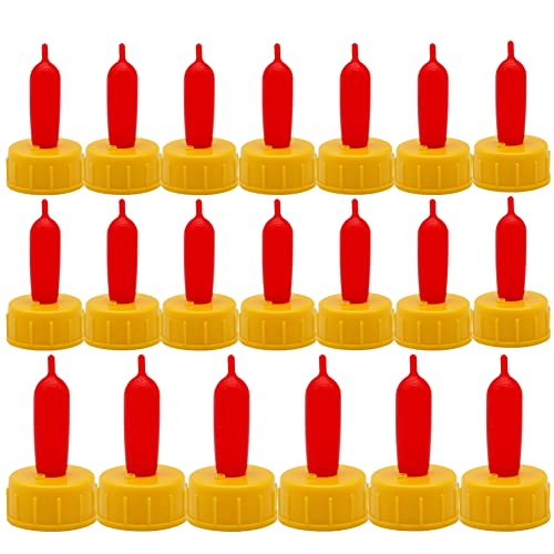 Goat Nipple 25Pcs Cow Calf Milk Drink Nipple Soft Silicone Goat Milk Bottle Topper Feeding for Sheep Goat Pup Dog Farm Supplies (Yellow) - color: Yellow