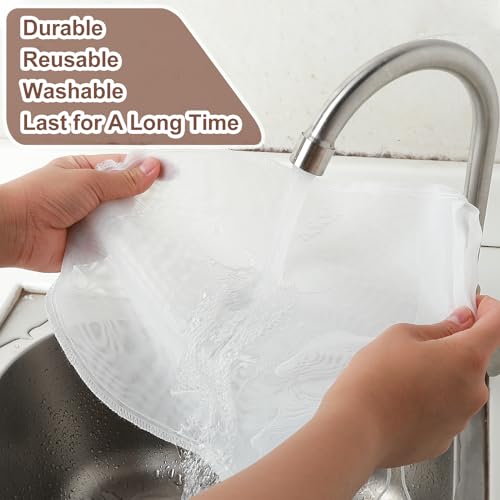 COMNICO Cheese Bags, 3 Pack 12" x 10" Nylon Reusable Fine Mesh Cheesecloth Strainer Nut Tea Beer Juice Filter Cloth for Cold Brew Coffee Yogurt Almond Soy Oat Milk | Nylon, Reusable, Fine Mesh, Filter Cloth, for Cold Brew Coffee, Yogurt, Almond, Soy, Oat