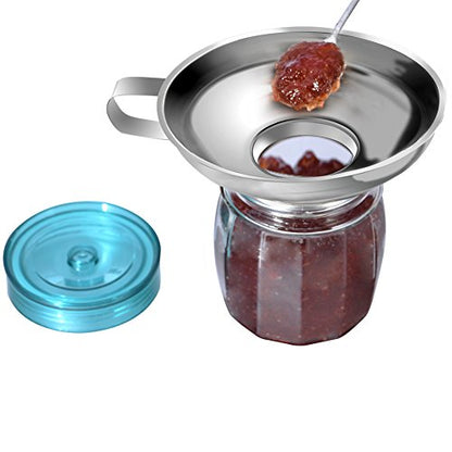 Stainless Steel Funnel for Mason Jar with Handle for Regular and Wide Mouth Jars (Neck-4.5cm) - size: 1 Pack Neck-1.77"
