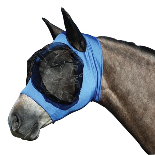 UltraFlex Comfort Plus Bug Eye Fly Horse Masks | Maximum Protection & Comfort | 95% UV Shield & Easy On/Off Design | Pull On Without Forelock Saver | Color Royal | Size Medium - color: Royal Blue, size: Medium, style: Pull On without Forelock Saver