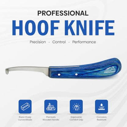 Equine Care Right-Handed Narrow Farrier Hoof Knife, Horses, Ponies, Minis - style: Right-Handed
