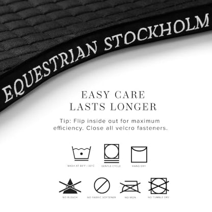 Equestrian Stockholm Close Contact Horse Saddle Pad for Jumping - color: Black