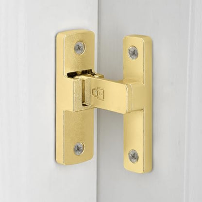 Gold 90 Degree Barn Door Lock ，Right Angle Door Lock Latch - color: Gold_90 Degree