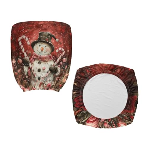 Christmas Snowman Candy Office Chair Covers Stretchable Office Chair Seat Cover 2 Piece Washable Gaming Chair Cover Universal Fit Most Wheelchairs Computer Chairs Gaming Chair - color: Christmas Snowman Candy
