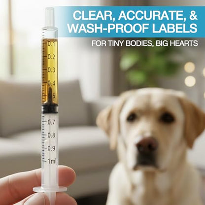 Quick-Delivery 1 mL Oral Syringes Without Needle: 50-Pack Pet Syringe - style: 1mL