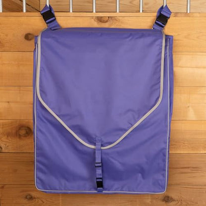 Schneiders Supreme Stall Front Large Horsewear Bag II | Durable 600D Polyester | Teflon Coated | Removable Plexiglass Bottom | Portable & Easy to Hang | Color Purple - color: Purple