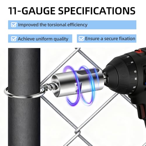 EZ Twist Ties 11 Gauge Drill Chuck for Chain Link Fence Wire, Metal EZ Twist Fence Ties Fence Wire Twisting tool