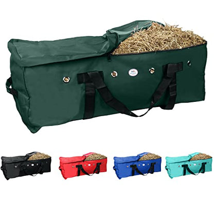Majestic Ally 1200 D Nylon Fabric Large 44” x 20” x 16” and Extra Large 52" x 27" x21" Heavy-Duty Hay Bale Storage Bag (Hunter Green, Large) - color: Hunter Green, size: Large