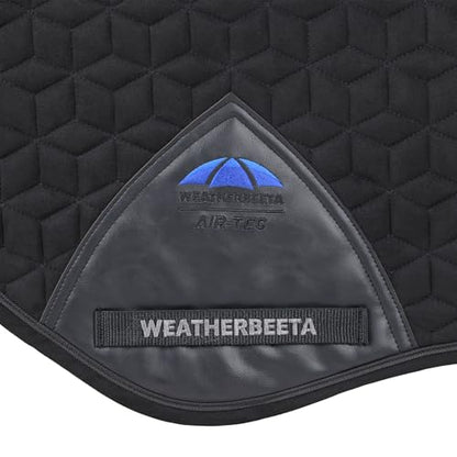WeatherBeeta Suede Elite Air-Tec Jump Shaped Saddle Pad - color: Black, size: L