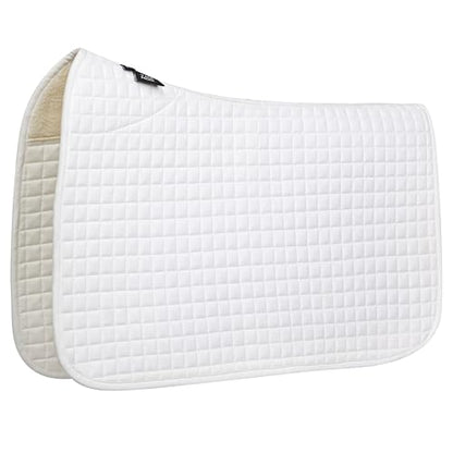 Tackmore All-Purpose Square Quilted Western Saddle Pad, Horse Saddle Pad - color: White