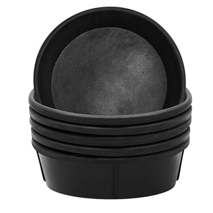 6 Pcs Rubber Feeder Pan 12 Quart/ 3 Gallon Rubber Dust Bath Tub Large Utility Feed Bucket Livestock Bowl for Feeding Pig Dog Horse Goat Chicken Animal, 17.1 x 4.3 Inch