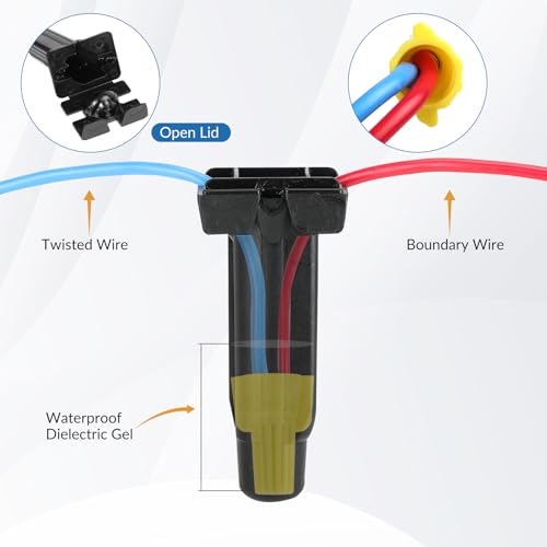 20 Pack Direct Bury Waterproof Wire Splice Kit with P11 Wire Nuts 18-10AWG, Electrical Wire Connectors for Landscape Light, Irrigation Valves, Wet Location Installation