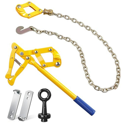 Duraaamo 4 Pcs Heavy Duty Fence Stretcher Tool Set with 47.25" Chain