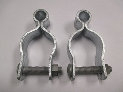 Pressed Steel Chain Link Fence Frame Hinge w/Bolt - (2 Sets Pack) (1-5/8") - size: 1-5/8 Inch
