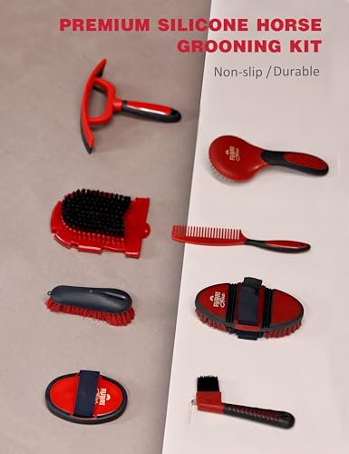 11-Piece Horse Grooming Kit with Waterproof Tote Shadowberry - color: Shadowberry