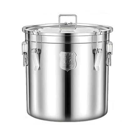 1.6Gal 304 Stainless Steel Bucket with Lid, Airtight Food Storage Container - size: Standard 6L/1.6gal