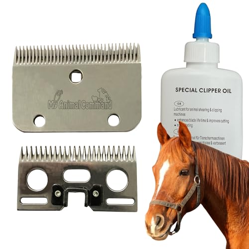 My Animal Command Replacement Blades for MAC400 Horse Clipper Model | 34/24 Tooth, 2mm Cutting Length, For Horses Cattle & Livestock, Compatible with some Lister Machines
