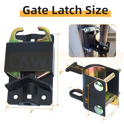Small Two Way Gate Latch (3"x5") – Heavy Duty Cattle Gate Latch | Fits Metal Gates with 1-1/4" to 1-1/2" Tubes – Black 2-Way Latch with 4-Digit Combination Lock, Ideal for Farms & Pastures - color: 1 Pack Black Two-Way Gate Latch