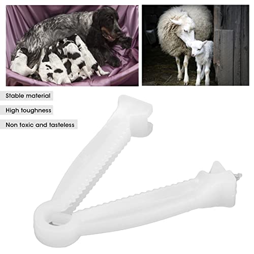 ZJchao Umbilical Cord Clamp 100pcs Disposable Whelping Set for Pig Puppy Kittens Cow Sheep - Anti-Slip Serrated Umbilical Cord Clips Clamps