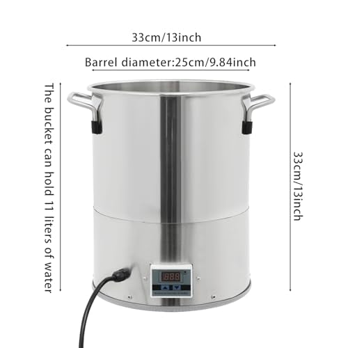 Dog Heated Water Bucket, 11L Heated Water Barrel for Dogs