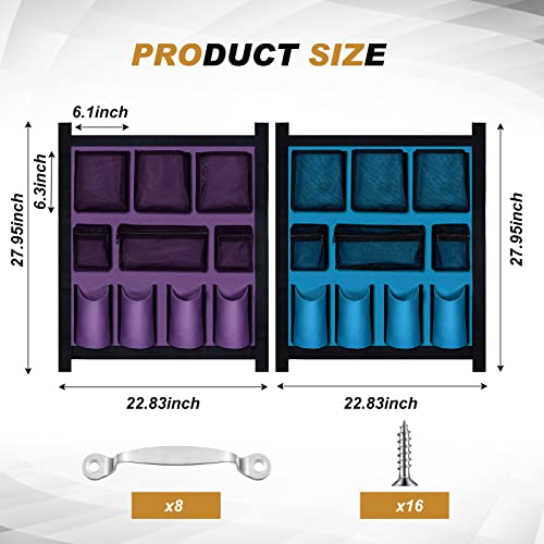 Riakrum 2 Pcs Horse Trailer Grooming Bag, Purple Blue, 29.92 x 22.83 Inch - size: 29.92 x 22.83 Inch