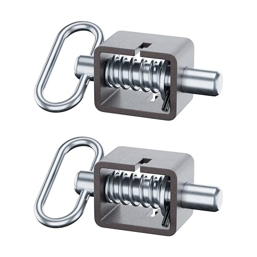 3-1/2'' Heavy Duty Trailer Gate Latch, Weld-On Spring Latch for Tracks 2pcs | Universal Spring Latch Assembly, Weld-On Spring Loaded Latch, Trailer Latch Lock with Plain Tube for Tracks, Ramp Doors - size: 3-1/2''