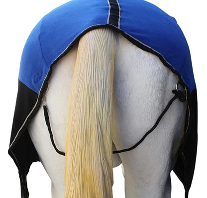 80" Horse Polar Fleece Cooler Exercise Blanket Wicks Moisture 43F07 - color: Black/Blue, size: 80 inches
