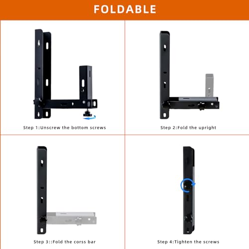 Foldable Side Mount Trailer Ladder Rack for Open/Enclosed Trailers
