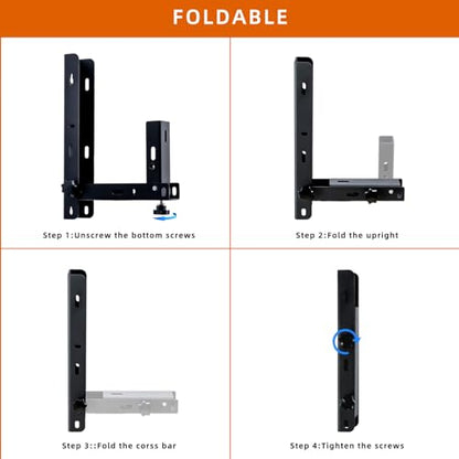 Foldable Side Mount Trailer Ladder Rack for Open/Enclosed Trailers