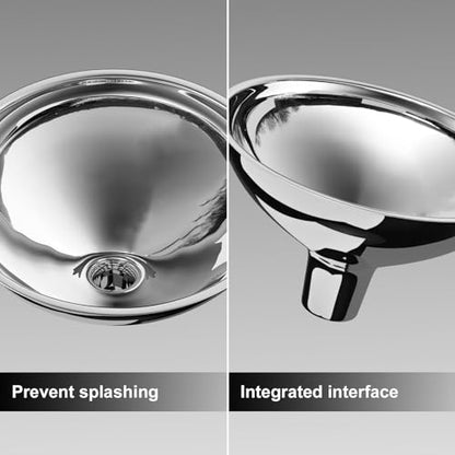 serinar Stainless Steel Large Funnel with Filter (5.7 in. X 1 in. Mouth) with 50 mesh Stainless Steel Food Filter, Metal Funnel for Bottle Filling, Food Funnel for Oil, Juice, Coffee, Honey, Milk
