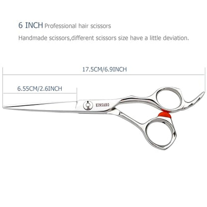 KINSARO Hair Cutting Scissors 6 inch 440c Professional Shears - size: 6 Inch