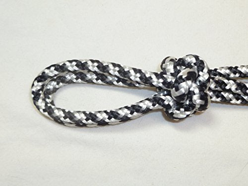 Horse Pocket Halter, Quick Catch Halter - 1/4" Polyester Rope - color: Black/White CH
