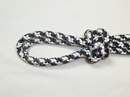Horse Pocket Halter, Quick Catch Halter - 1/4" Polyester Rope - color: Black/White CH