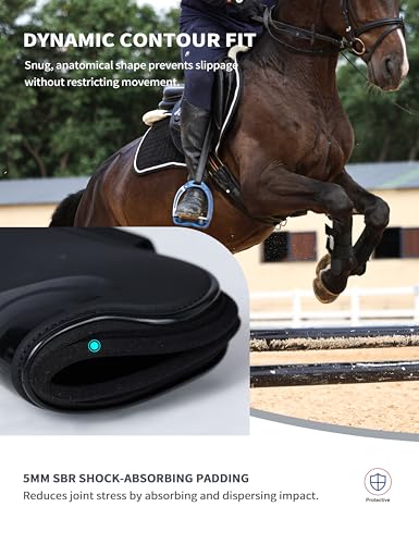 Tackmore 4/Pack Horse Splint Boots, Brushing Boots, Tendon Support Boots for Horses, Ideal for Arena/Trail/Competition - size: XL