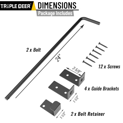 24" Heavy Duty Cane Bolt Gate Drop Rod Extra Thick Ground Latch 2 Pack - color: 24 Inch
