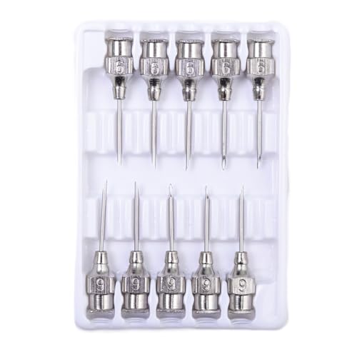 9 Gauge Veterinary Needles, Cattle Needle Poultry Injection Needles 10 Sticks, Suitable for Pigeons, Chickens, Ducks, Geese, Pigs, Sheep, Horses, and Other Large and Small Animals (9 * 15mm) - size: 9*15mm