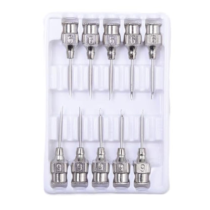 9 Gauge Veterinary Needles, Cattle Needle Poultry Injection Needles 10 Sticks, Suitable for Pigeons, Chickens, Ducks, Geese, Pigs, Sheep, Horses, and Other Large and Small Animals (9 * 15mm) - size: 9*15mm