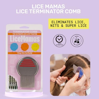 Terminator Comb, Stainless Steel Lice & Nits Removal, Reusable