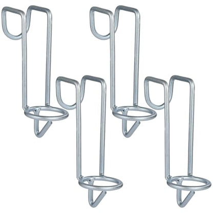 yeesport 4 Pcs Horse Water Bucket Hooks, Quality Metal, Rust-Resistant, Double Hook Design, Easy Installation for Stables Barns and Livestock Use