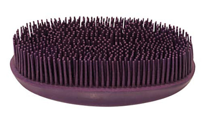 Grewal Equestrian Oval Face Grooming & Bathing Curry Brush for Horses, Dogs, Cats, & Other Pets - Very Soft Bristles (Purple) - color: Purple
