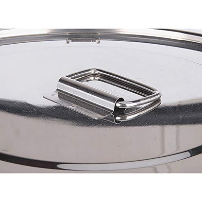 CNCEST Stainless Steel Airtight Canister for Kitchen, Rice Cereal Grain Canisters Container for Household Kitchen Food Bean Flour Oil Sugar Milk Cookie Storager Bucket w/Handles Lid (6L) - size: 6L